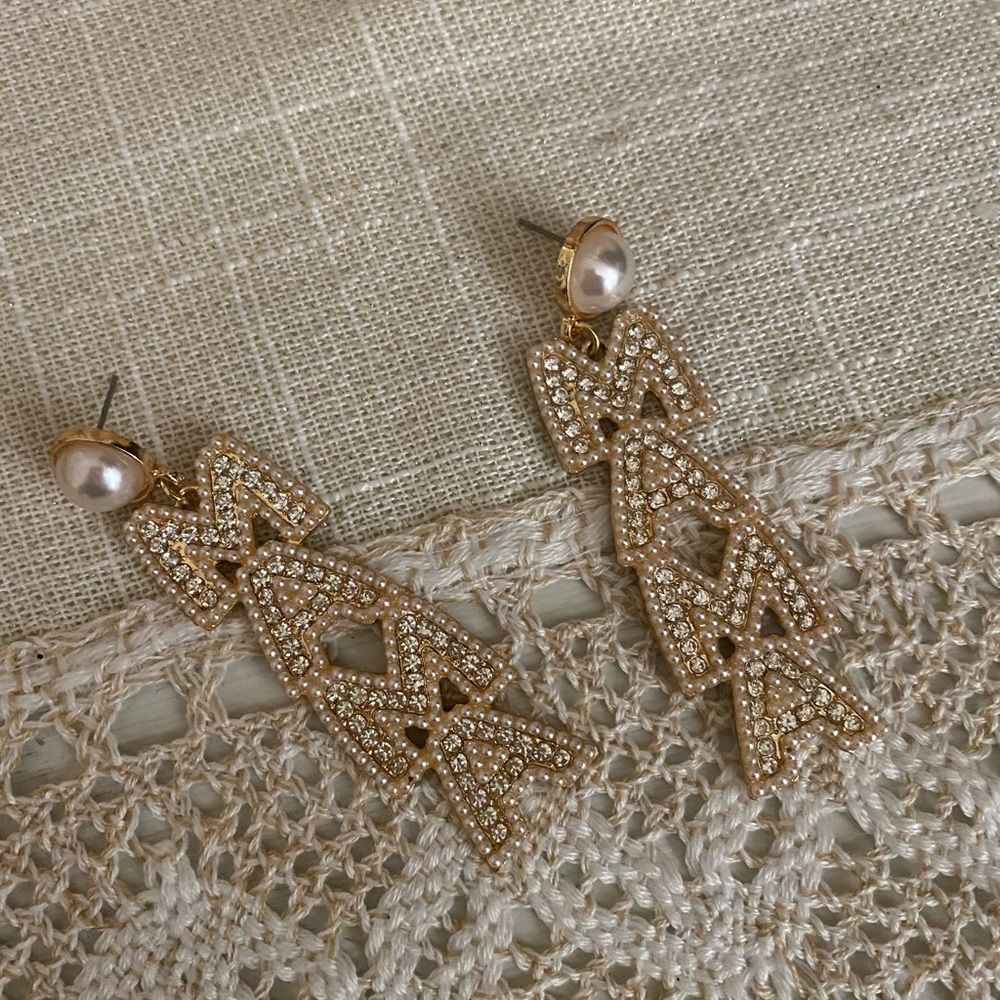 MAMA stud earrings. Worn once. Cleaned and ready for their new home!